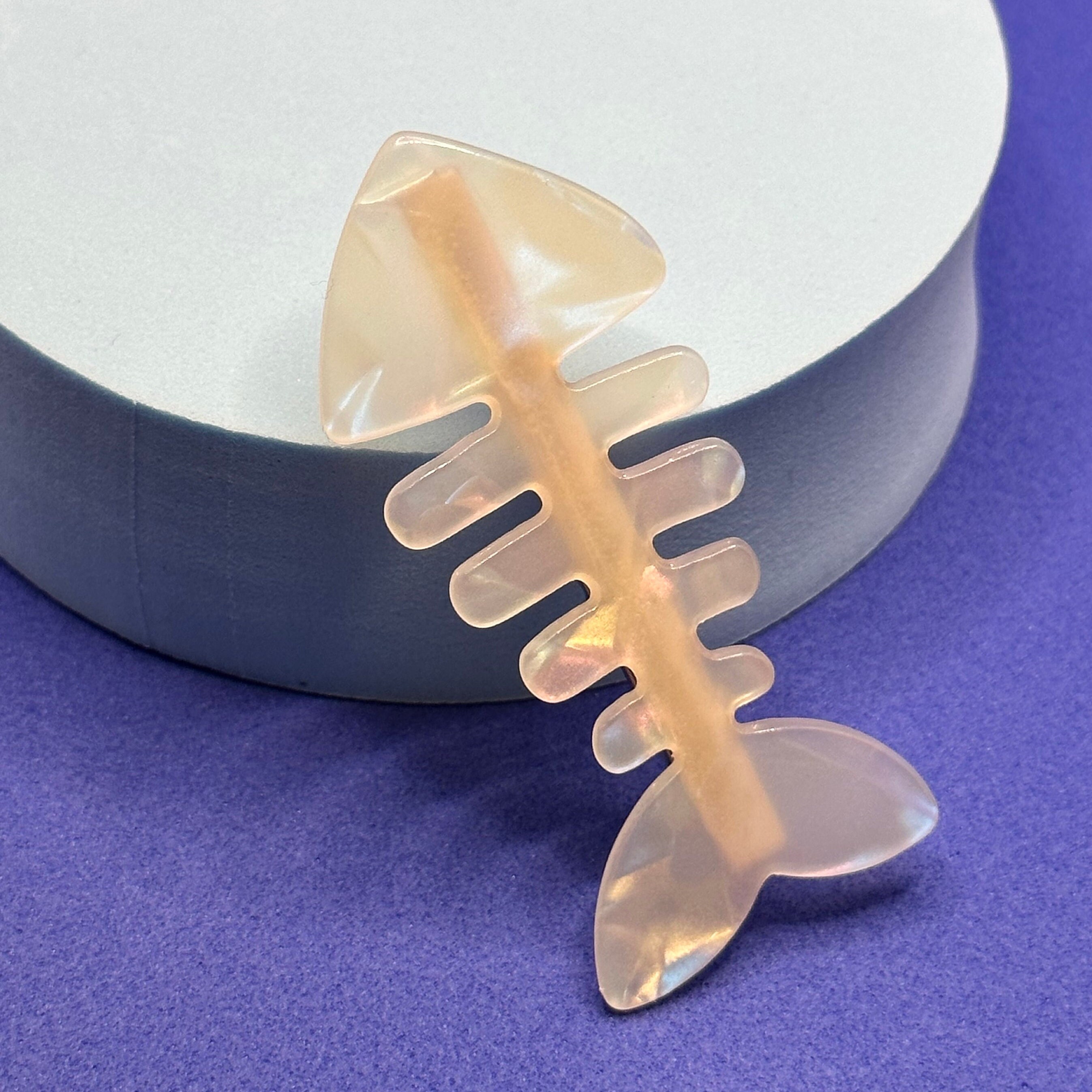 Fish Bone Hair Clip / Fish Skeleton Hair Clip / Fish Hair Clip Etsy