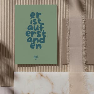 Er ist auferstanden Postkarte| Christliche Osterkarte| Bibelvers | Evangelistische Karte | Hoffnung schenken | Jüngerschaft & Evangelisation