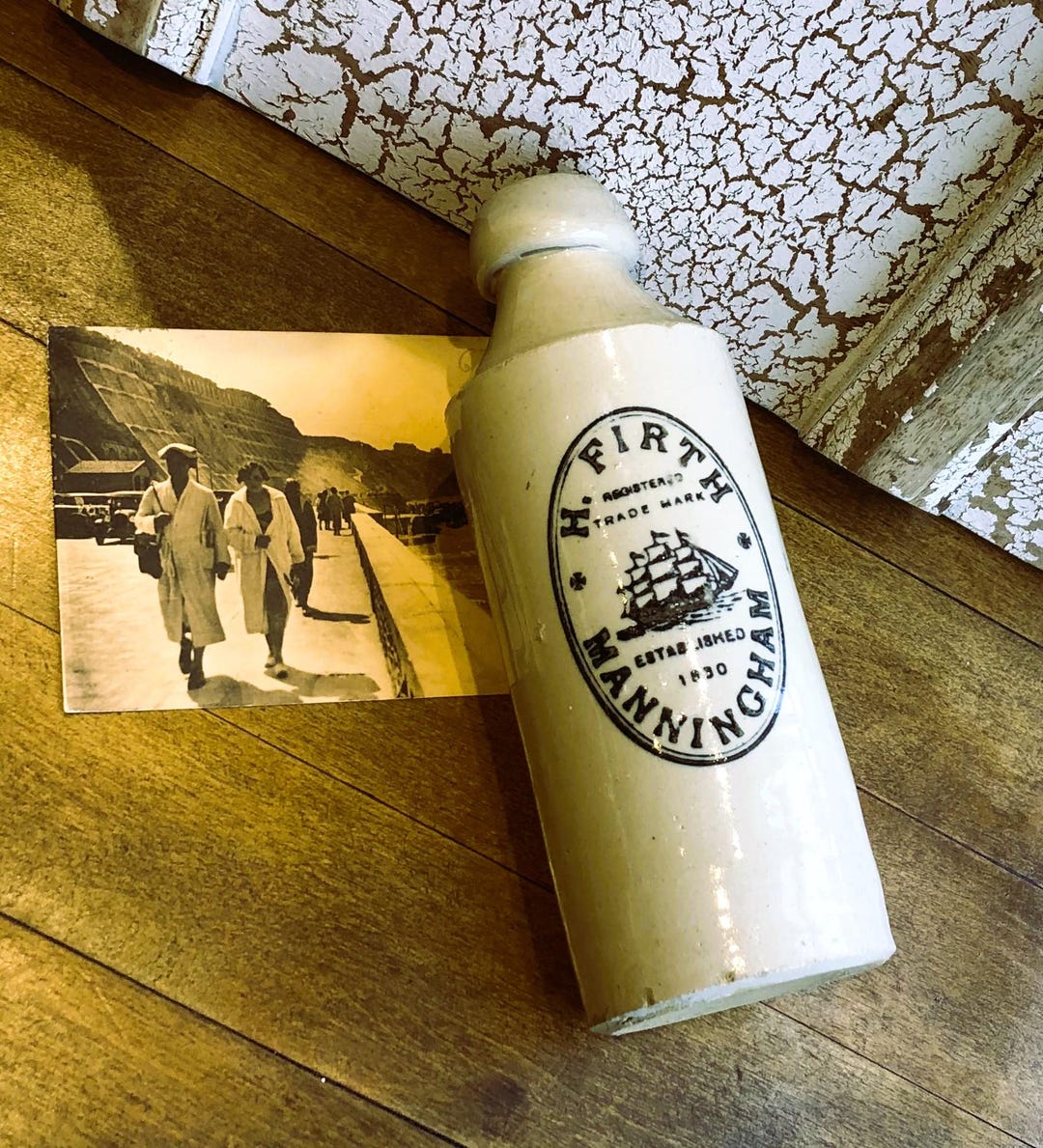 Antique Stoneware Ginger Beer Bottle / H. Firth, Manningham Bradford ...