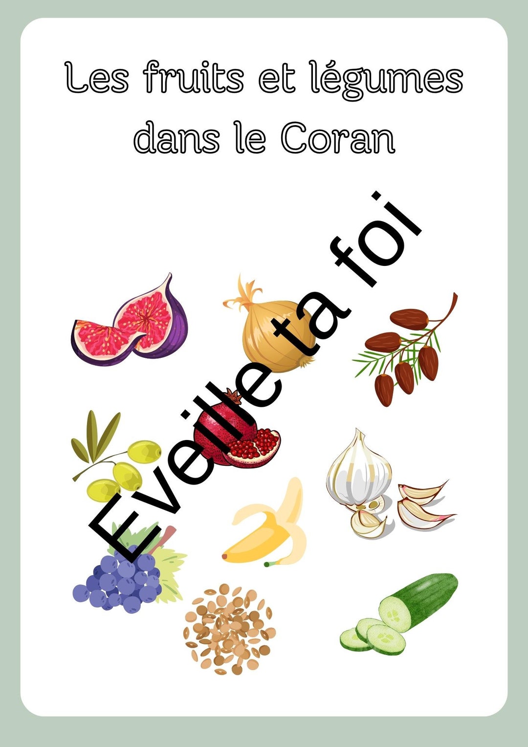 Fruits and Vegetables in the Quran Etsy