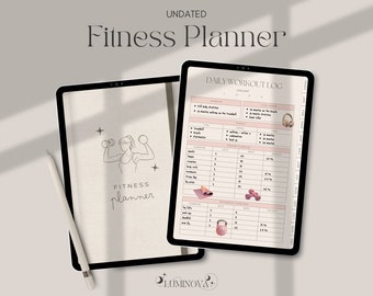 Digital Fitness Planner, Workout Journal, Weight Loss Tracker, GoodNotes iPad Planner, Fitness Journal, Hyperlinked Planner, Self Care