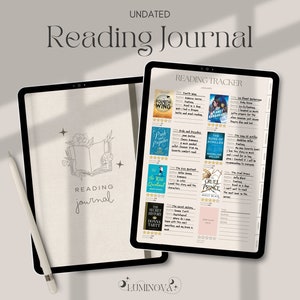 Diario di lettura digitale, Recensione e tracker di libri, Tracker di lettura digitale Goodnotes, Registro di lettura, Scaffale digitale, Pianificatore di lettura, iPad