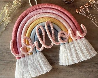 Personalised Macrame Rainbow