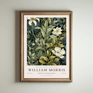 Póster de William Morris, Impresión de los Jardines de Kew, Impresión de Londres, Póster de William Morris, Arte mural vintage, Arte floral, Impresión vintage