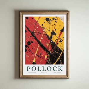 Impresión de Jackson Pollock, póster de Pollock, regalo de inauguración de la casa, pintura abstracta, impresión de arte abstracto, decoración del hogar expresionista, Jackson Pollock
