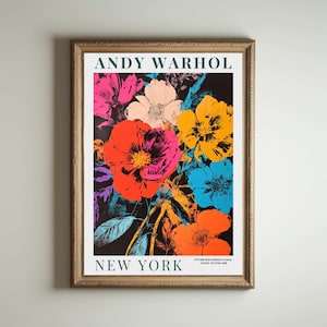 Andy Warhol Poster, Andy Warhol Artwork, Andy Warhol, Pop Art Print, Flower Print, Andy Warhol Art, Andy Warhol Print, Pop Art Print