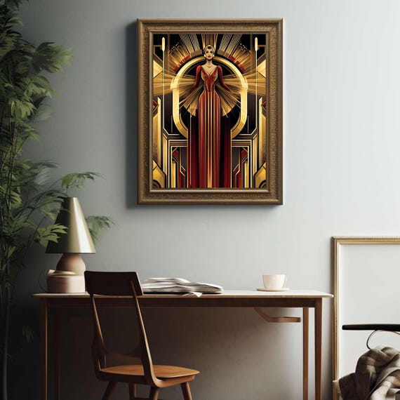 1920s Art Deco Poster, Art Deco Print, Art Deco Wall Art, Art Deco