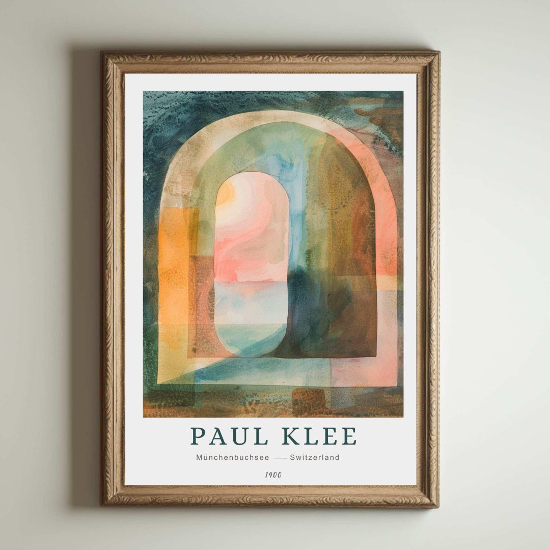 Paul Klee Print, Abstract Modern Art, Bauhaus Poster, Colorful
