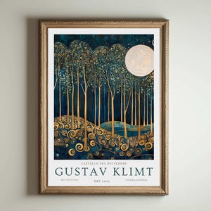 Gustav Klimt Druck, Klimt Museum Poster, Gustav Klimt Poster, Klimt Ausstellungsplakat, Gustav Klimt Malerei, Blumengarten, Blumenkunstwerk