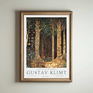Lámina de Gustav Klimt, póster del Museo Klimt, póster de Gustav Klimt, póster de la exposición de Klimt, pintura de Gustav Klimt, jardín de flores, obra floral