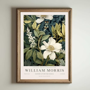 Impresión de William Morris, impresión de los jardines de Kew, impresión de Londres, póster de William Morris, arte mural vintage, arte floral, póster vintage