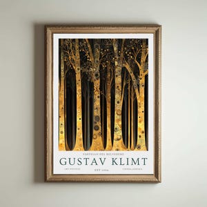 Gustav Klimt Druck, Klimt Museum Poster, Gustav Klimt Poster, Klimt Ausstellungsplakat, Gustav Klimt Malerei, Blumengarten, Blumenkunstwerk