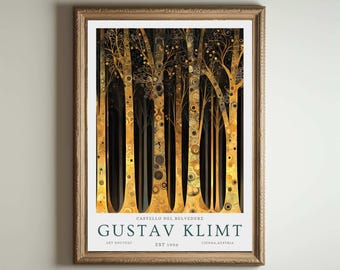 Gustav Klimt Print, Klimt Museum Poster, Gustav Klimt Poster, Klimt Exhibition Poster, Gustav Klimt Painting, Flower Garden, Floral Artwork