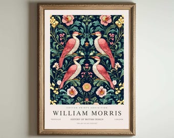 Affiche William Morris Strawberry Thief, impression Kew Gardens, impression Londres, affiche William Morris, art mural vintage, art floral, affiche vintage