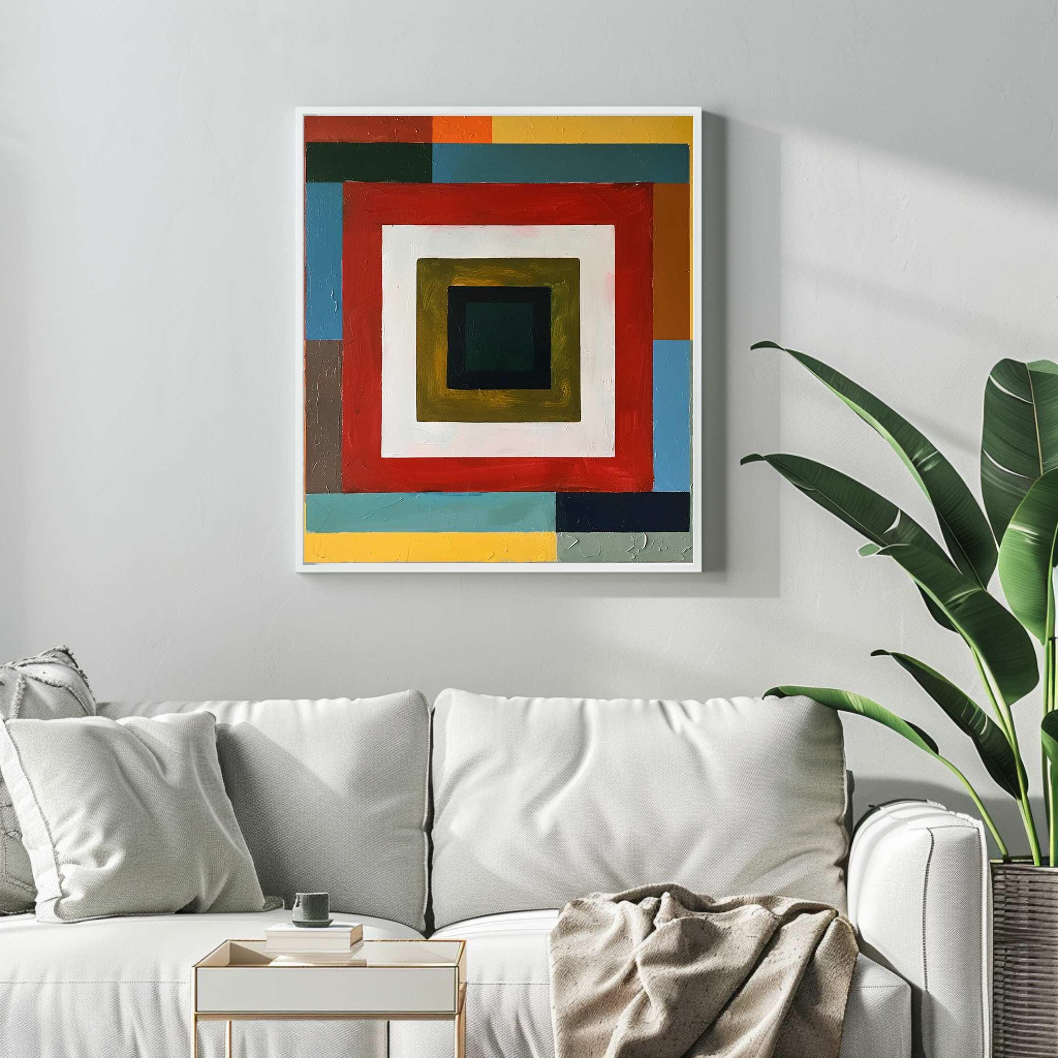 Josef Albers, Geometric Square Color Poster, Bauhaus Abstract Wall