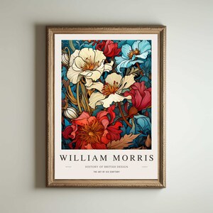 Impresión de William Morris, impresión de los jardines de Kew, impresión de Londres, póster de William Morris, arte mural vintage, arte floral, póster vintage