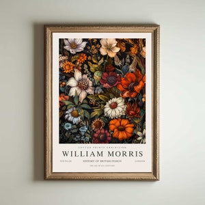 Impresión de William Morris, impresión de los jardines de Kew, impresión de Londres, póster de William Morris, arte mural vintage, arte floral, póster vintage