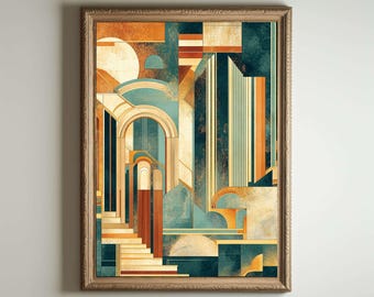 1920s Art Deco Poster, Art Deco Print, Art Deco Wall Art, Art Deco Style, Maximalist Art Noveau Decor, Funny Bathroom Deocr