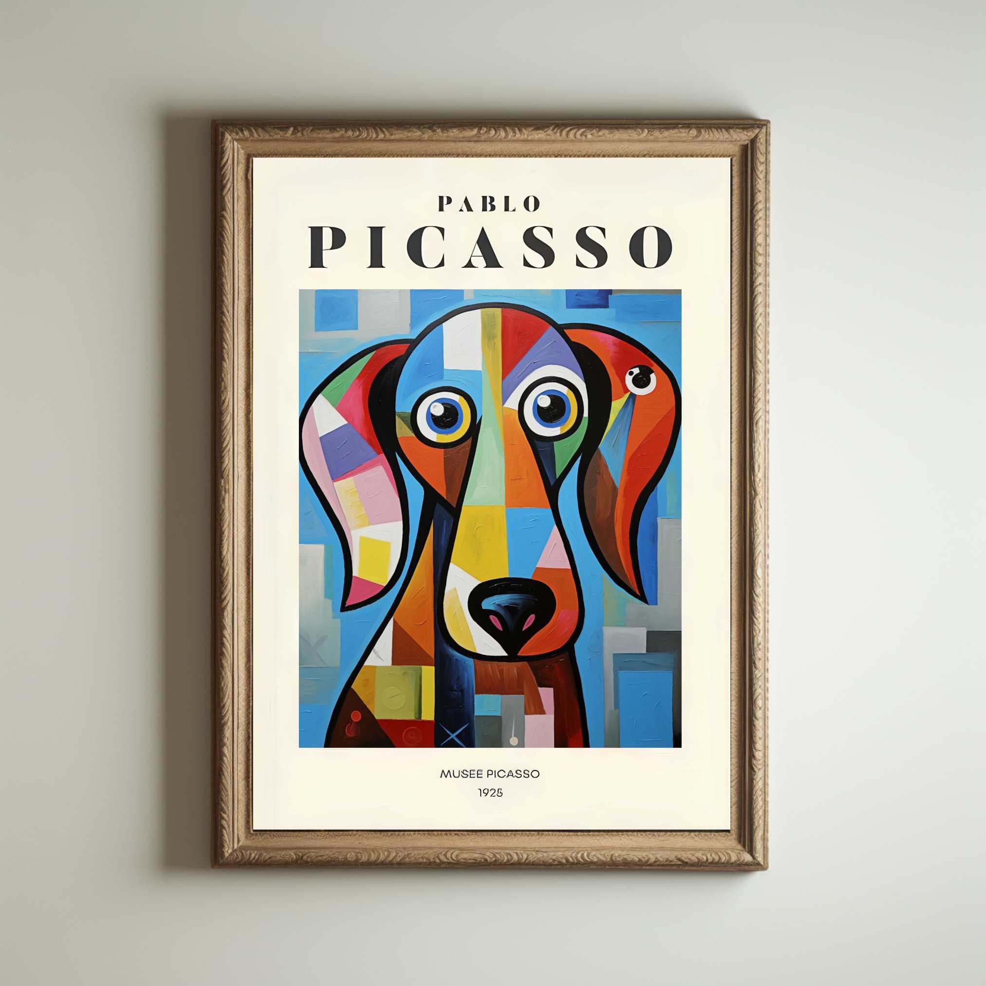 Picasso Dog, Picasso Wall Art, Picasso Exhibition Print, Neutral