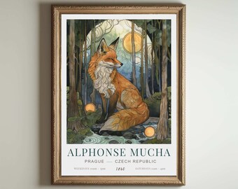 アルフォンス・ミュシャのアール・ヌーヴォー版画セット：ヴィンテージ