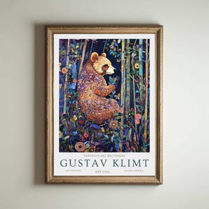 Gustav Klimt Druck, Klimt Museum Poster, Gustav Klimt Poster, Klimt Ausstellungsplakat, Gustav Klimt Malerei, Blumengarten, Blumenkunstwerk