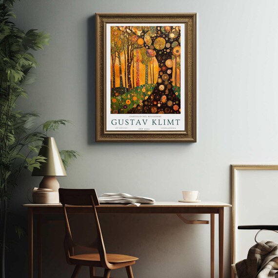 Gustav Klimt Print, Klimt Museum Poster, Gustav Klimt Poster