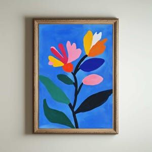 Póster de mercado de flores, impresión de Matisse, póster de exposición de Henri Matisse, arte rosa vintage, motivo pop, impresión abstracta, póster de arte mural