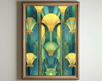 1920s Art Deco Poster, Art Deco Print, Art Deco Wall Art, Art Deco Style, Maximalist Art Noveau Decor, Funny Bathroom Deocr