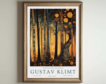Gustav Klimt Print, Klimt Museum Poster, Gustav Klimt Poster, Klimt Exhibition Poster, Gustav Klimt Painting, Flower Garden, Floral Artwork