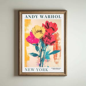 Andy Warhol Poster, Andy Warhol Artwork, Andy Warhol, Pop Art Print, Flower Print, Andy Warhol Art, Andy Warhol Print, Pop Art Print