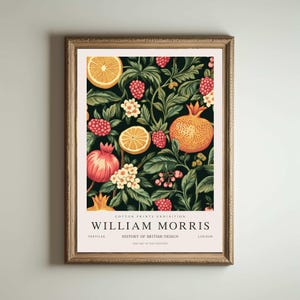 William Morris Granatapfel Druck, Kew Gardens Druck, London Druck, William Morris Poster, Vintage Wandkunst, Blumenkunst, Vintage Poster