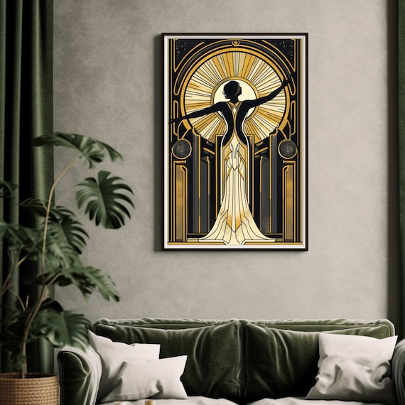 インテリアアート　ART DECO 1920s Art Deco Poster, Art Deco Print, Art Deco Wall Art, Art Deco