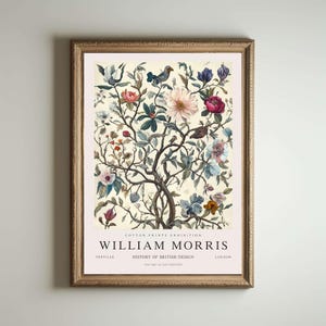 Póster de William Morris, Impresión de los Jardines de Kew, Impresión de Londres, Póster de William Morris, Arte mural vintage, Arte floral, Impresión vintage