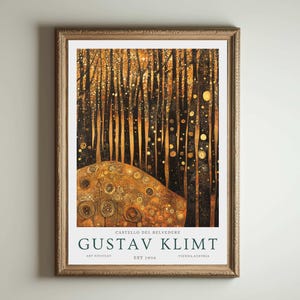 Gustav Klimt Druck, Klimt Museum Poster, Gustav Klimt Poster, Klimt Ausstellungsplakat, Gustav Klimt Malerei, Blumengarten, Blumenkunstwerk