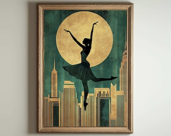 1920s Art Deco Poster, Art Deco Print, Art Deco Wall Art, Art Deco Style, Maximalist Art Noveau Decor, Funny Bathroom Deocr