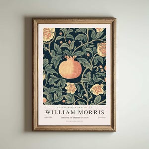 William Morris Granatapfel Druck, Kew Gardens Druck, London Druck, William Morris Poster, Vintage Wandkunst, Blumenkunst, Vintage Poster