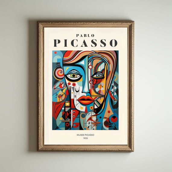 Picasso Art Poster, Picasso Wall Art, Picasso Exhibition Print