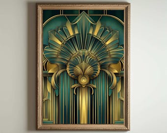 1920s Art Deco Poster, Art Deco Print, Art Deco Wall Art, Art Deco Style, Maximalist Art Noveau Decor, Funny Bathroom Deocr