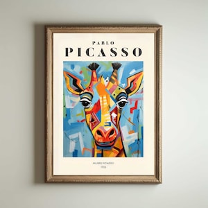 Picasso Art Poster, Picasso Wall Art, Picasso Exhibition Print, Neutral Beige Vintage Minimalist Gift Idea, Famous Artist Print Decor