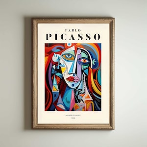 Picasso Art Poster, Picasso Wall Art, Picasso Exhibition Print, Neutral Beige Vintage Minimalist Gift Idea, Famous Artist Print Decor