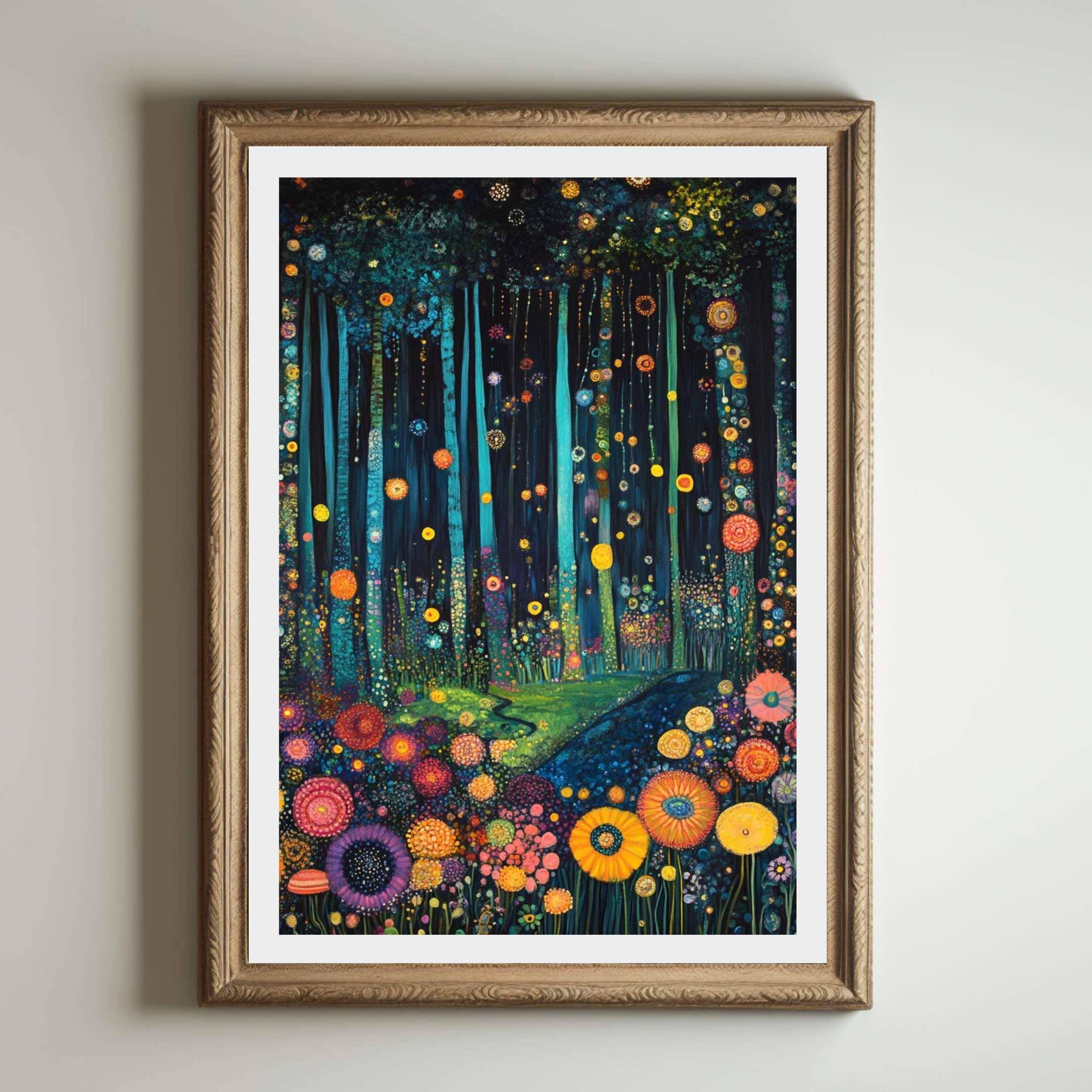 Gustav Klimt Print, Klimt Museum Poster, Gustav Klimt Poster, Klimt Exhibition Poster, Gustav Klimt Painting, Flower Garden, Floral Artwork