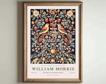Affiche William Morris Strawberry Thief, impression Kew Gardens, impression Londres, affiche William Morris, art mural vintage, art floral, affiche vintage