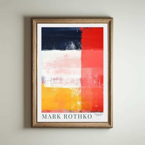 Mark Rothko Poster, Mark Rothko, Mark Rothko Druck, Ausstellungsplakat, Moderne Wandkunst, Ausmalbild, Mid Century