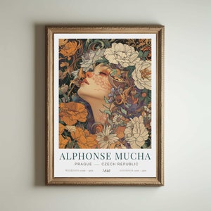Alphonse Mucha | Alphonse Mucha Poster | Alphonse Mucha Poster | Giclée Matte Art Poster Druck | Jugendstil Print | Plakat im Jugendstil