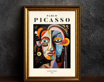 Picasso Art Poster, Picasso Wall Art, Picasso Exhibition Print