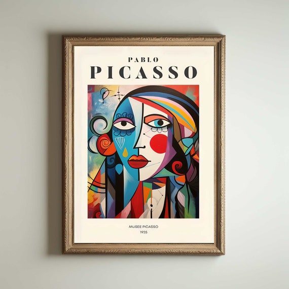 Picasso Art Poster, Picasso Wall Art, Picasso Exhibition Print
