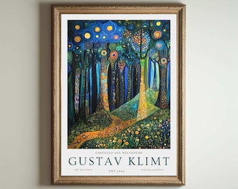 Gustav Klimt Print, Klimt Museum Poster, Gustav Klimt Poster, Klimt Exhibition Poster, Gustav Klimt Painting, Flower Garden, Floral Artwork
