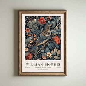 Impresión de William Morris, impresión de los jardines de Kew, impresión de Londres, póster de William Morris, arte mural vintage, arte floral, póster vintage