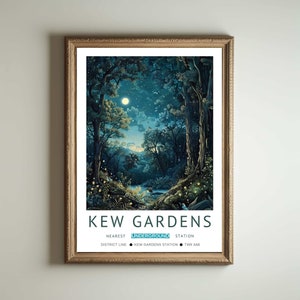 William Morris Druck, Kew Gardens Druck, London Druck, William Morris Poster, Vintage Wandkunst, Blumenkunst, Vintage Poster