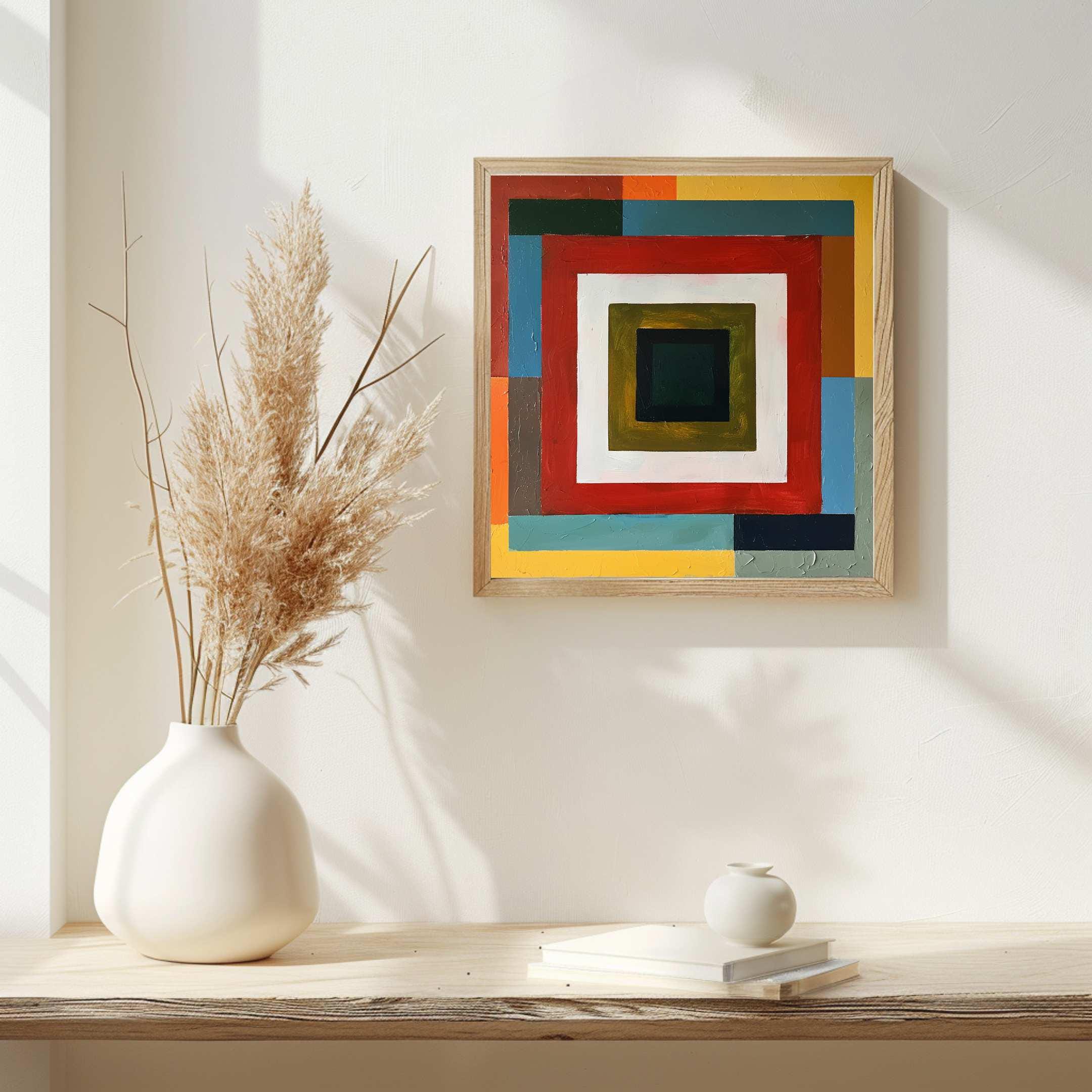 Josef Albers, Geometric Square Color Poster, Bauhaus Abstract Wall